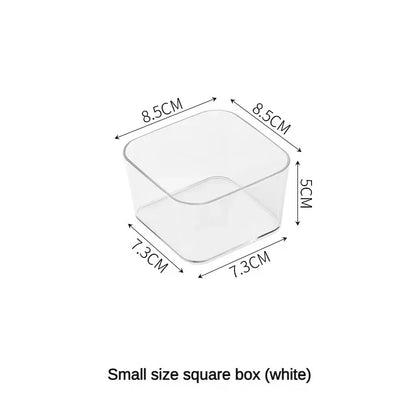 Transparent Box Storage Organizer Desk Plastic Storage Box Container Drawer Organizer Table Jewelry Box Makeup Organizer Boxes