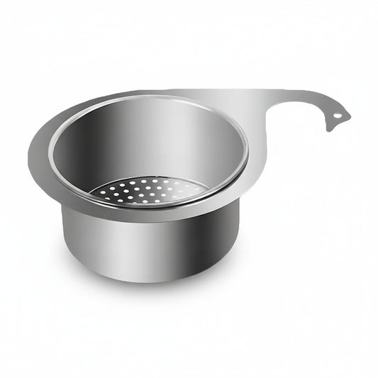 Stainless Steel Swan Sink Strainer Basket – Hanging Waste Drain Filter & Fruit Vegetable Drainer with Sponge Rack