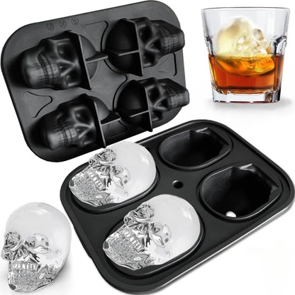 Skull Head Ice Ball Mold - BPA Free Silicone