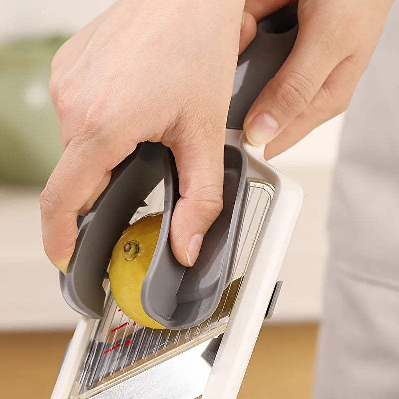 Kitchenley Handheld Vegetable Slicer – Adjustable Stainless Steel Blade for Potato & Lemon
