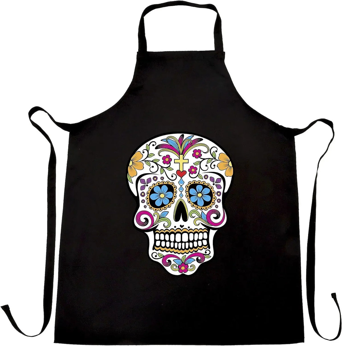 Sugar Skull Print Halloween Cooking Apron