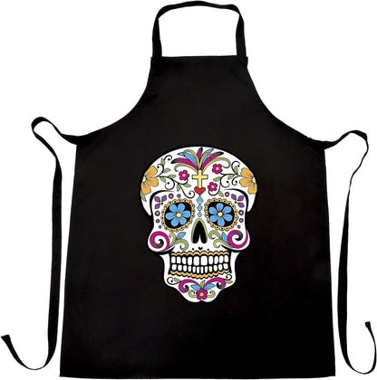 Sugar Skull Print Halloween Cooking Apron