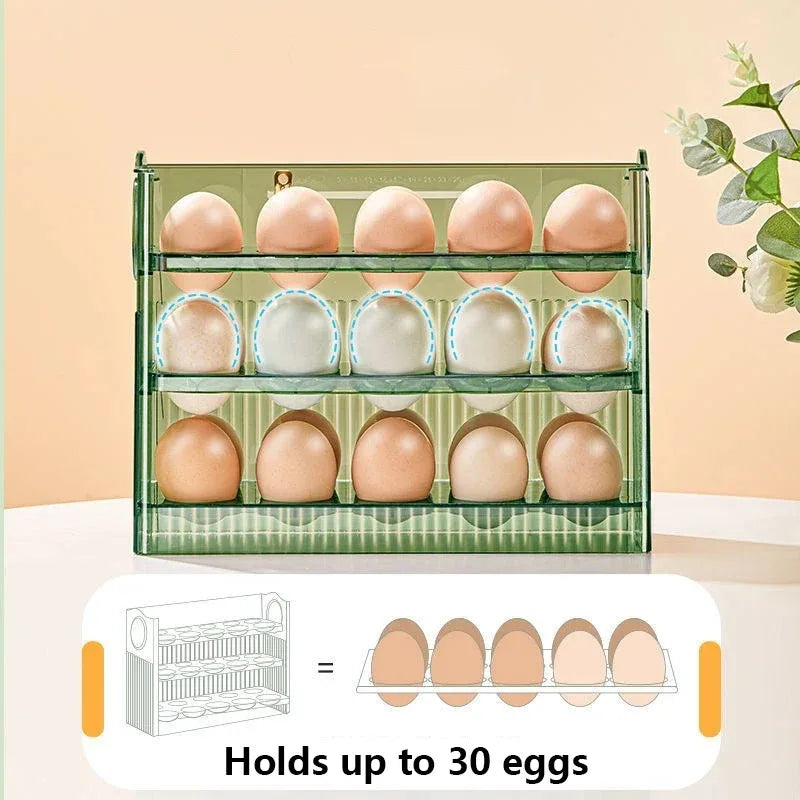 Reversible Refrigerator Door Egg Storage Box & Organizer Tray