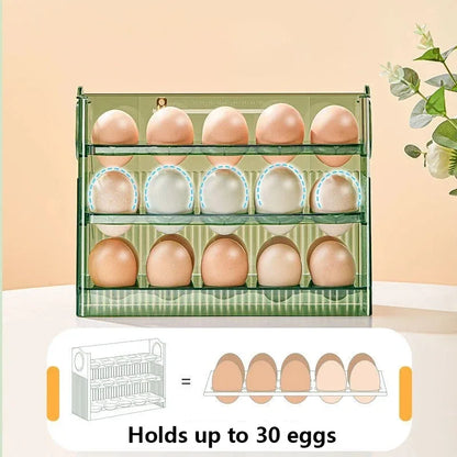 Reversible Refrigerator Door Egg Storage Box & Organizer Tray