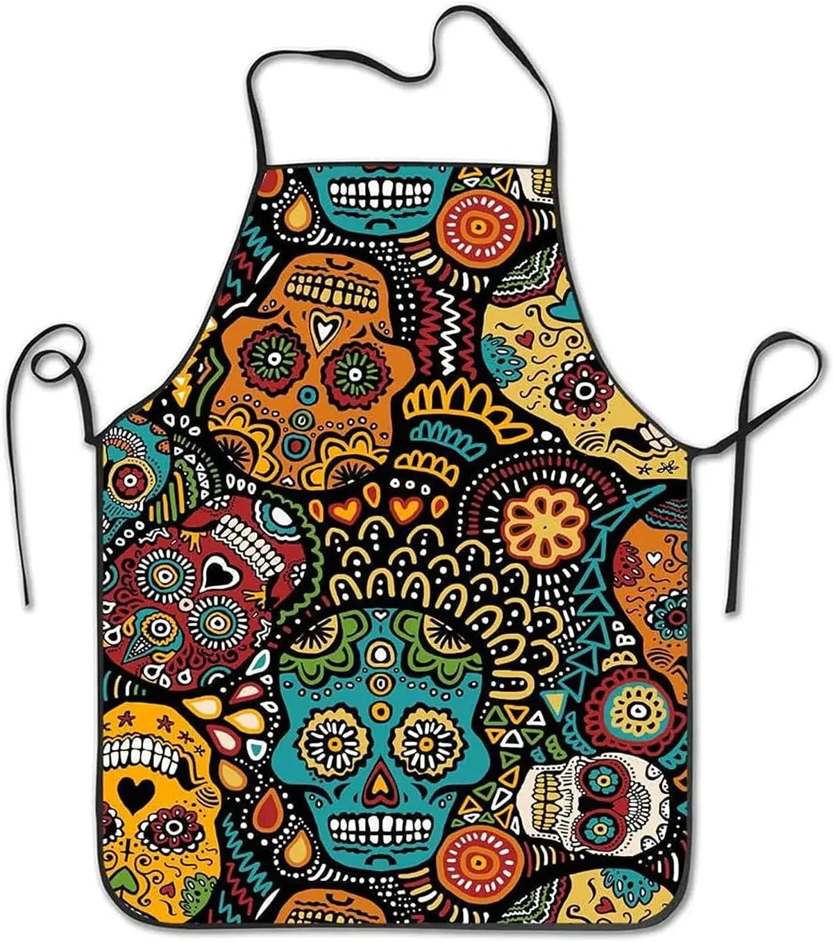 Sugar Skull Print Halloween Cooking Apron