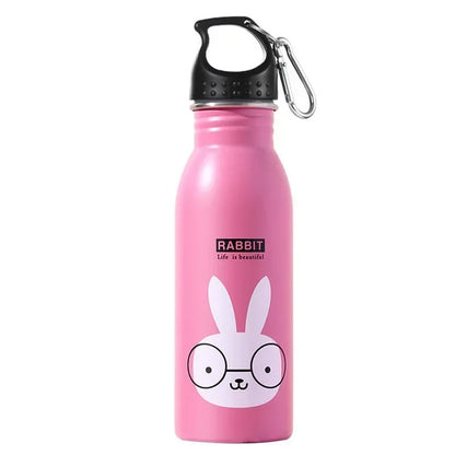 500ML Children's Stainless Steel Sports Water Bottles Portable Outdoor Cycling Camping Bicycle Bike Kettle