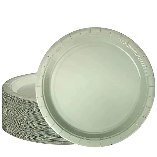 Solid Color Sage Green Party Theme Party Supplies Tablecloths Paper Towels Paper Cups Sage Green Baby Shower Supplies