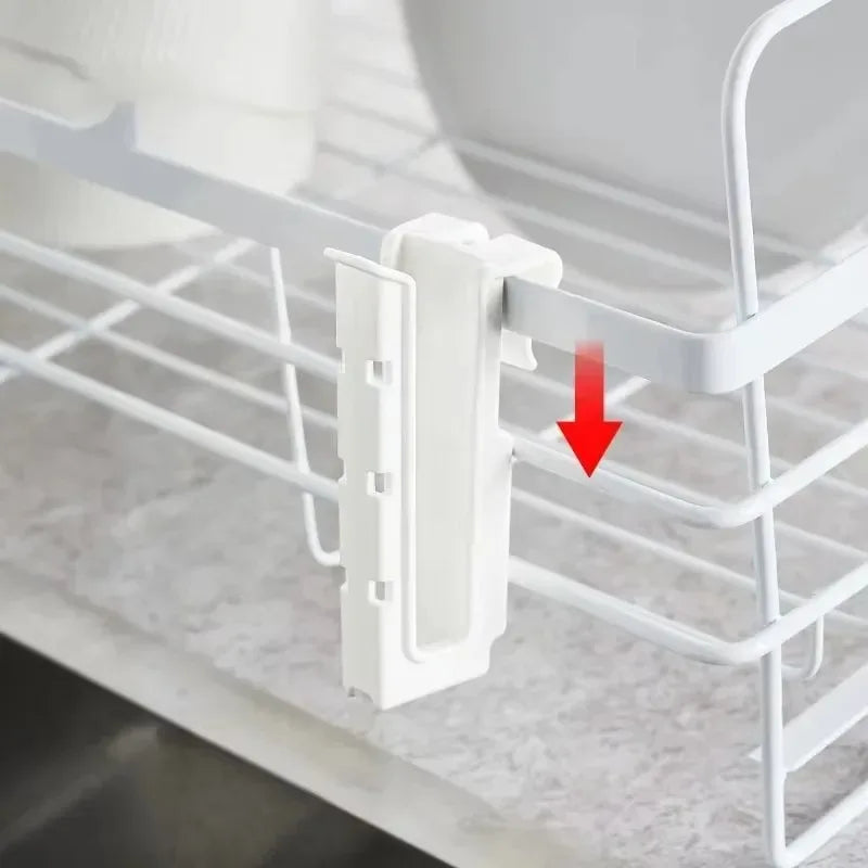 Cup Holder Sink Dish Rack Adjustable Length Plastic Kitchen Organizer Cup Mug Bottle Drying Drainer for Kitchen Bathroom Space S