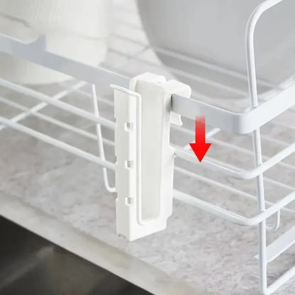 Cup Holder Sink Dish Rack Adjustable Length Plastic Kitchen Organizer Cup Mug Bottle Drying Drainer for Kitchen Bathroom Space S