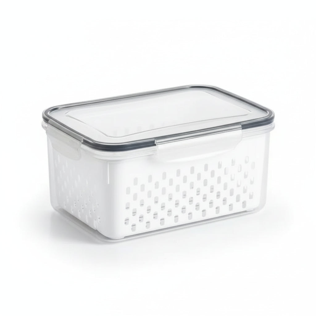 Fridge Fruit Storage Containers with Strainer – Produce Keeper - Kitchenley