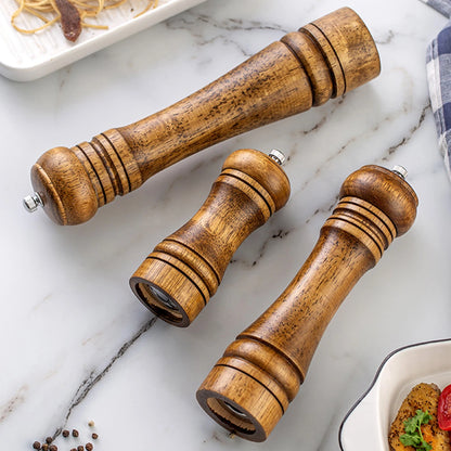 1PC Manual 5 inch 8 inch 10 inch grinder; pepper grinder; oak wood; Sichuan pepper; freshly ground pepper powder; seasoning jar.