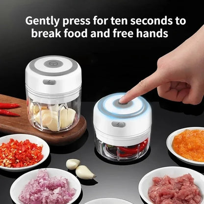 100/250mL USB Charging Garlic Mincer Mini Crusher Chopper Electric Garlic Chopper Powerful Ginger Garlic Onion Meat Masher