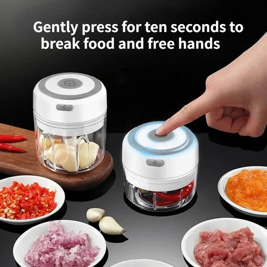 100/250mL USB Charging Garlic Mincer Mini Crusher Chopper Electric Garlic Chopper Powerful Ginger Garlic Onion Meat Masher