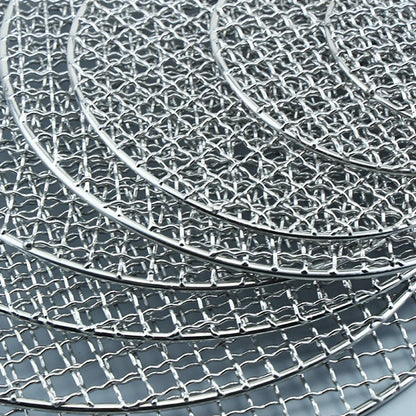 34 Sizes 10-60cm Diameter Round 304 Stainless Steel BBQ Grills Net Meshes Korean Barbecue Non-stick Wire Net bbq Grill Mesh Rack