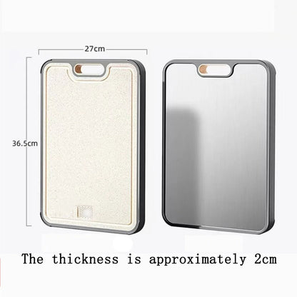 1pcs Stainless Steel Cutting Board Double Sided Chopping Board for Kitchen Scratch Resistant Anti-Slip Silicone Edges