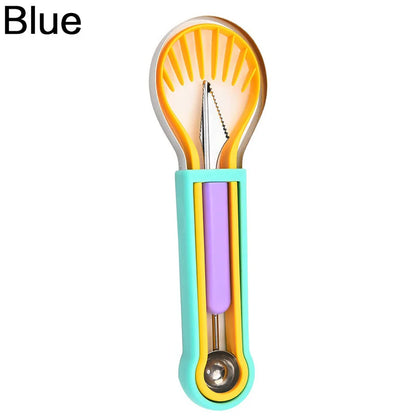 JJYY 3 In 1 Avocado Slicer Shea Corer Butter Fruit Peeler Cutter Pulp Separator Plastic Knife Kitchen Vegetable Tools