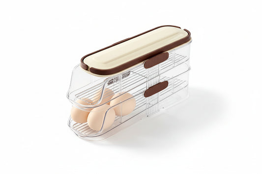 Automatic Rolling Egg Holder Rack for Fridge & Counter - Kitchenley
