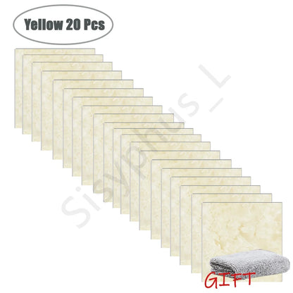 10-50Pcs PVC Marble Wall Stickers Self-Adhesive Thickened Tile Sticker Bathroom Waterproof Floor Sticker Kitchen Home Decoration