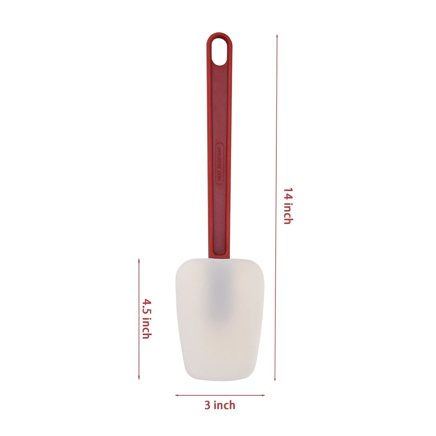 LMETJMA Heat Resistant Rubber Spatula Nonstick Silicone Spatula Scrapers Commercial High Temp Kitchen Baking Spatula JT491