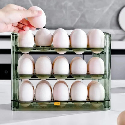 Reversible Refrigerator Door Egg Storage Box & Organizer Tray