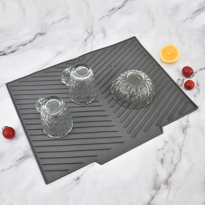 Silicone Draining Pad Drying Mat Pots Dish Drain Mat For Kitchen Tableware Non-slip Mats Anti-scald Coaster Kitchen Utensils