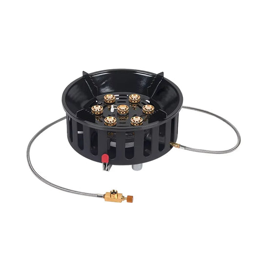 19800W 7-Core High-Power Windproof Camping Gas Stove – Electronic Ignition Outdoor Burner