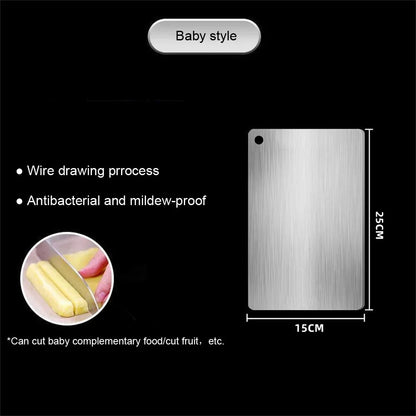 Stainless Steel Panel and Chopping Board Kitchen Household Thickened Double Sided Cutting Board Block Kneading Dough Board
