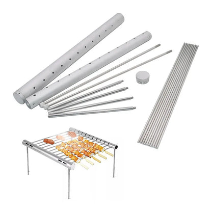 Folding Portable Stainless Steel Mini BBQ Grill – Pocket Barbecue Grill for Home & Park Use