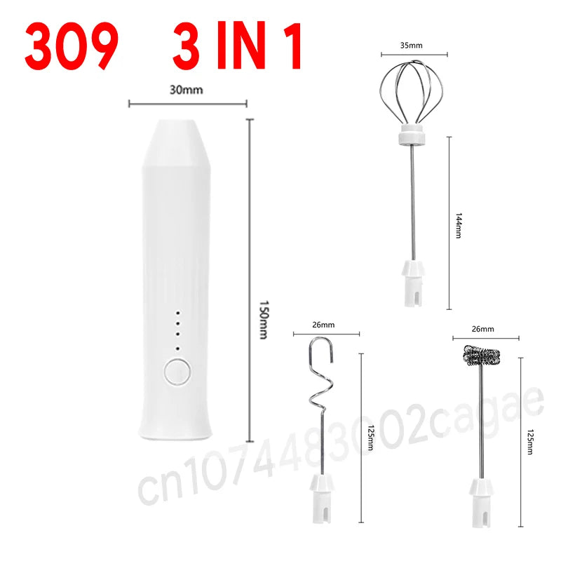 Electric Coffee Milk Foaming Mixer Coffee Creamer Whisk Handheld Egg Beater Froth Mixer Kitchen Automatic Kitchen Whisk Tools