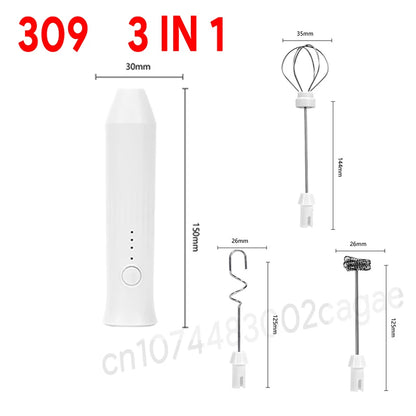 Electric Coffee Milk Foaming Mixer Coffee Creamer Whisk Handheld Egg Beater Froth Mixer Kitchen Automatic Kitchen Whisk Tools