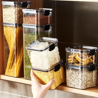 1PC Sealed Jar Airtight Container Grain Pasta Storage Box Plastic Moisture-proof Box Household Kitchen Organizer Seasoning Jars
