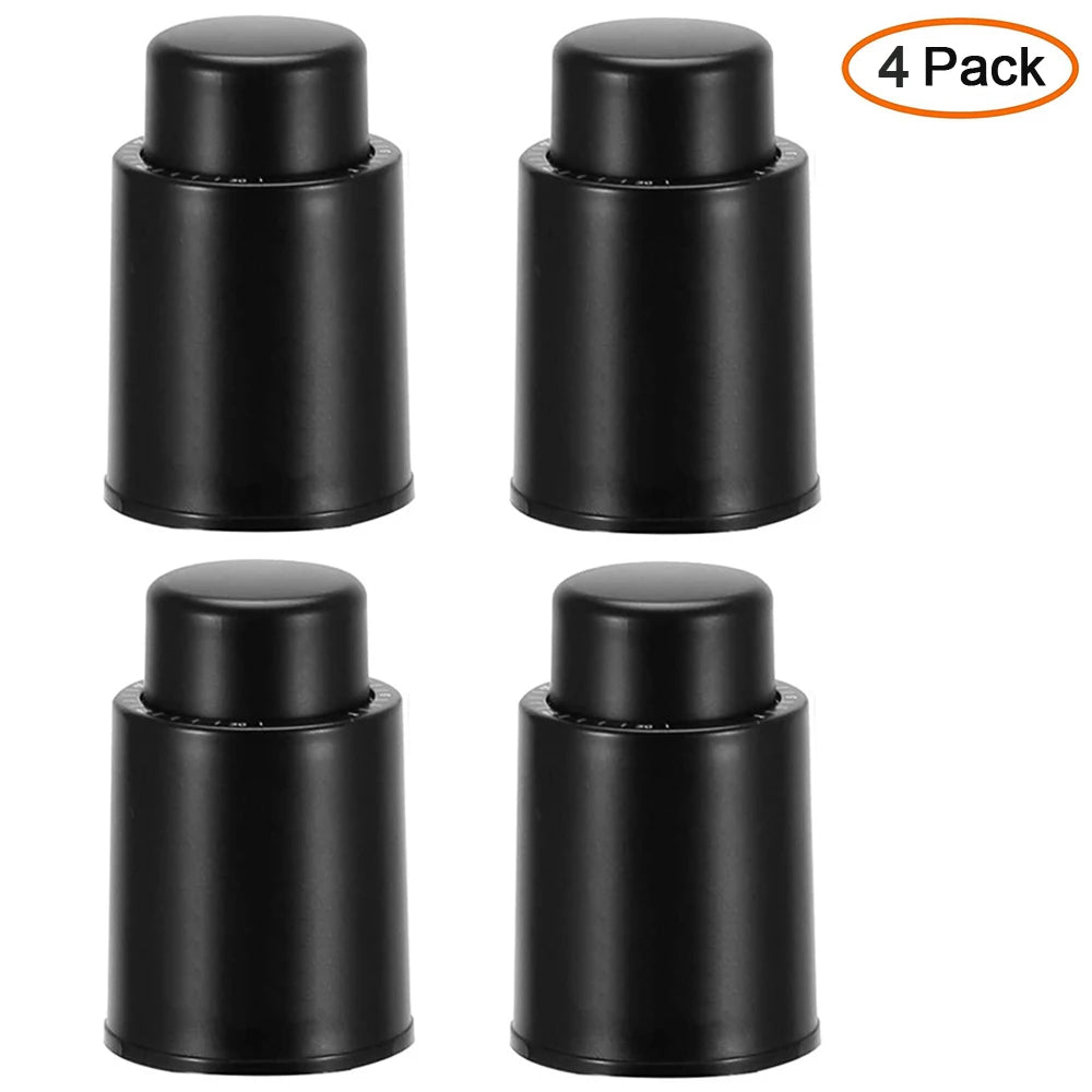 Vacuum Wine Bottle Stopper – Reusable Push-Style Wine Cork - Kitchenley