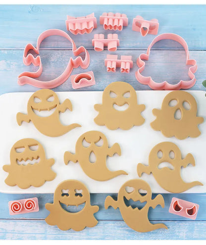 10-Piece Ghost Face Cookie Cutter Set