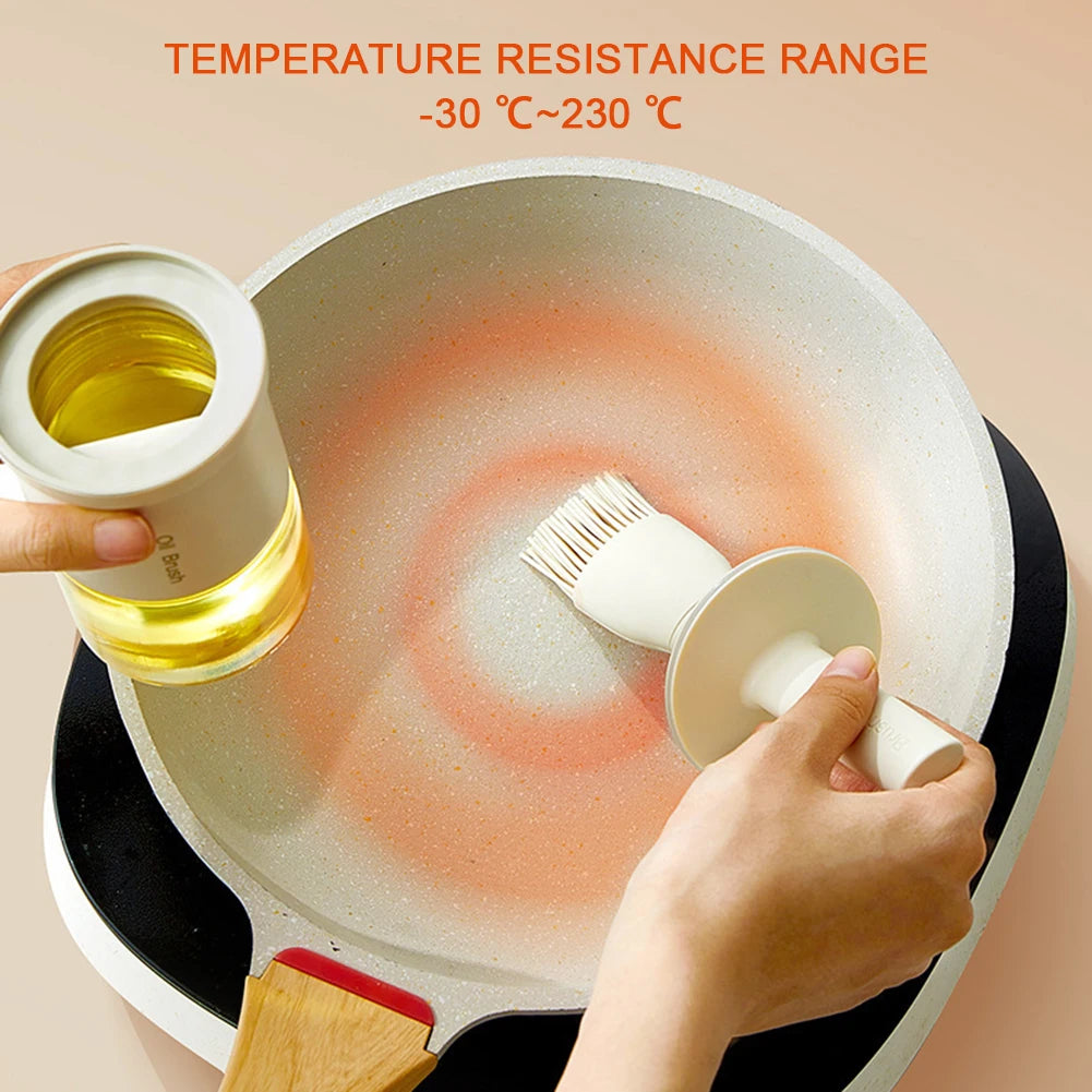 2-in-1 Oil Dispenser Bottle with Brush – Heat-Resistant Olive Oil, Sauce & Vinegar Bottle for BBQ & Baking
