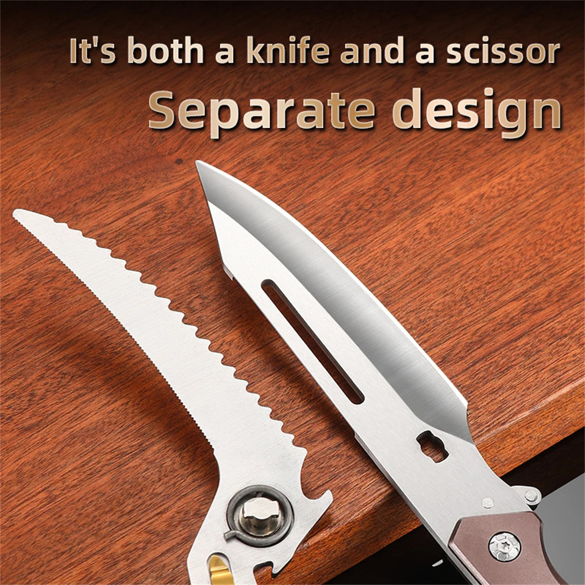 Heavy-Duty Stainless Steel Poultry Shears – Professional Kitchen Scissors for Chicken & Meat Cutting