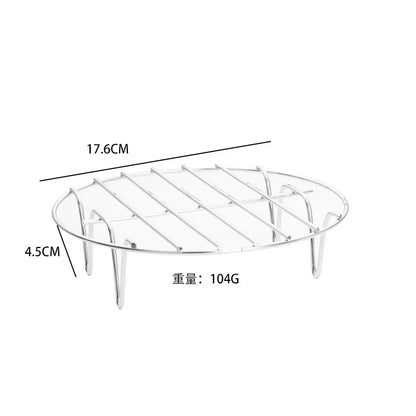 304 Stainless Steel Air Fryer Grill Rack & Vertical Skewer Stand – Dehydrator BBQ Rack & Toast Bread Holder