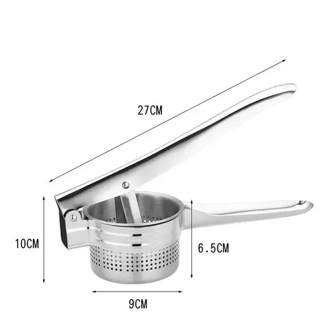 Manual Stainless Steel Potato Ricer & Press – Smooth Mashed Potato Masher - Kitchenley