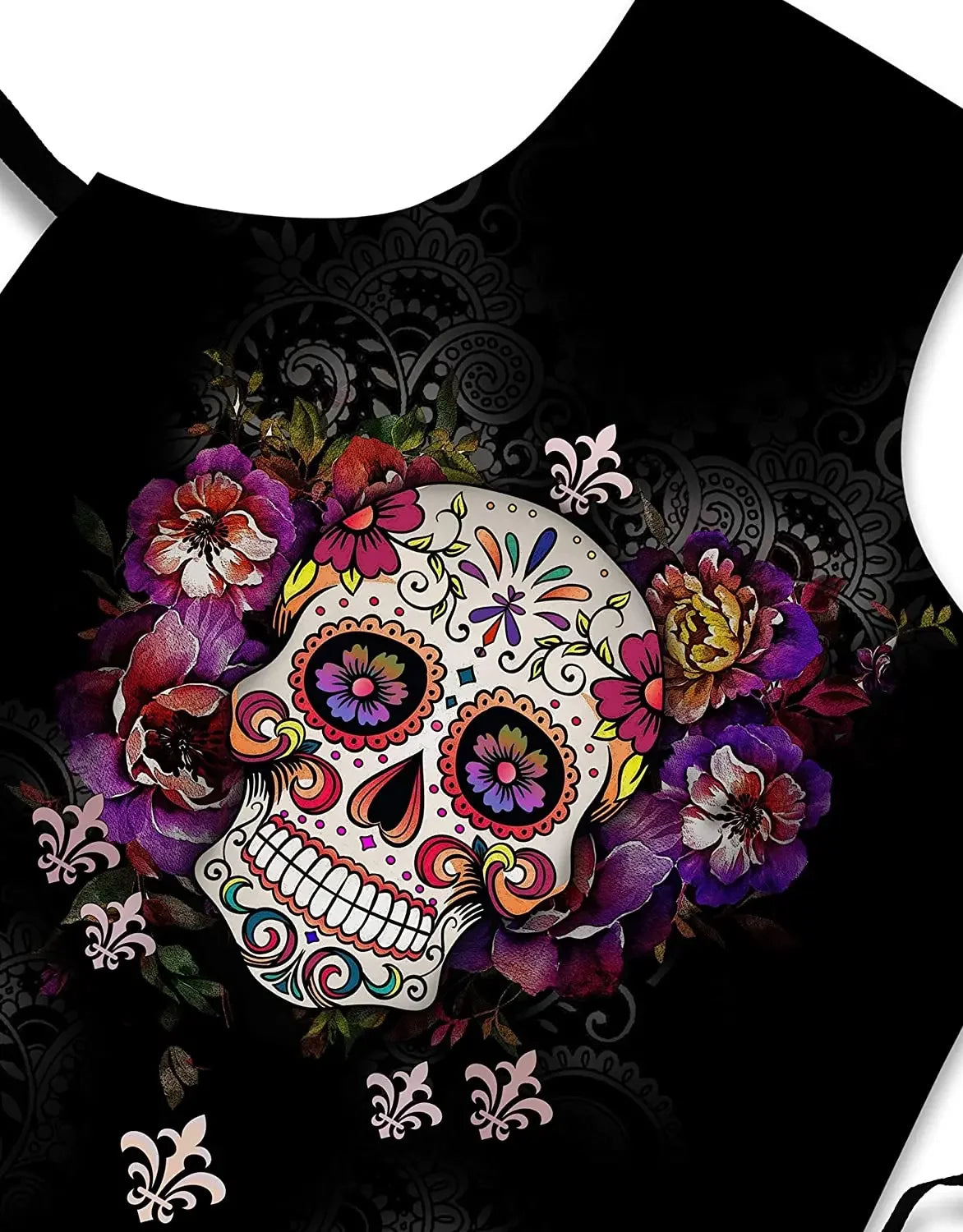 Sugar Skull Print Halloween Cooking Apron