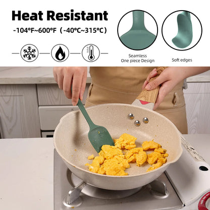 6/9 Pieces Silicone Bakeware Spatula Set Food Grade Non Stick Heat Resistant Spatulas Cooking Kitchen Essentials Baking Tools