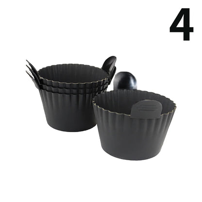 Dishwasher Safe Air Fryer Silicone Egg Cups Silicone Egg Cooker Mold Reusable Egg & Cake Baking Cups Safe Ramekins Muffin Liners