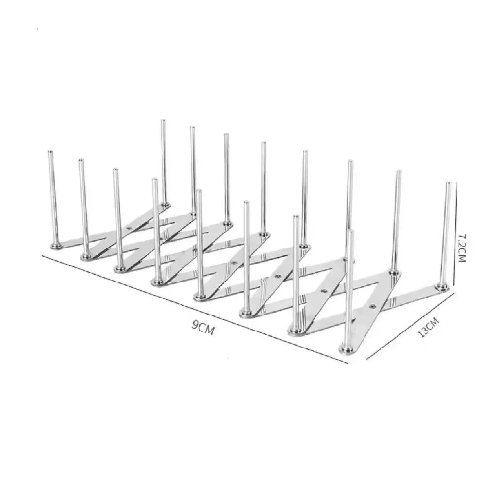 Retractable Stainless Steel Pot Lid Holder & Plate Dish Rack – Space-Saving Heavy-Duty Kitchen Organizer