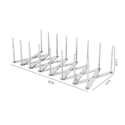 Retractable Stainless Steel Pot Lid Holder & Plate Dish Rack – Space-Saving Heavy-Duty Kitchen Organizer