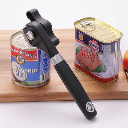 Kitchenley Professional Side-Cut Manual Can Opener – Easy-Grip Plastic Kitchen Tool for Safe, Clean Lid Removal