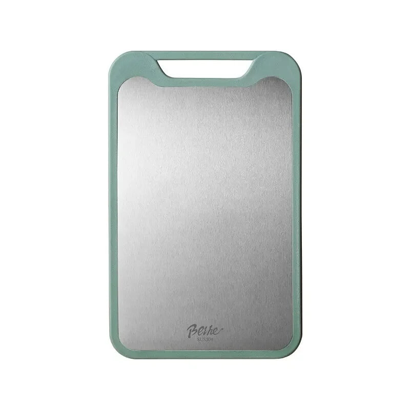 1PC Stainless Steel Plastic Double-sided Multifunctional Cutting Board for Cutting Vegetables, Meat, and Fruits.