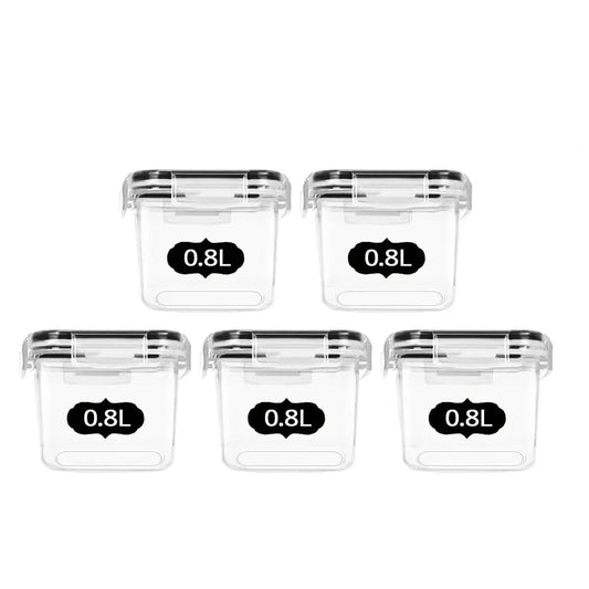 5-Piece Sealed Food Storage Containers Set with Lids – Kitchen Organizer for Fridge, Noodles & Pantry