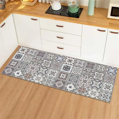 Pvc Carpet for Kitchen Floor Mat Waterproof Home Decoration Rug Oil-proof Anti-slip Long Foot Mats Alfombra Vinilicas Cocina