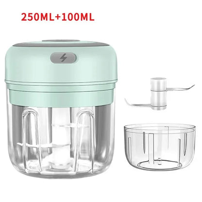 100/250mL USB Charging Garlic Mincer Mini Crusher Chopper Electric Garlic Chopper Powerful Ginger Garlic Onion Meat Masher