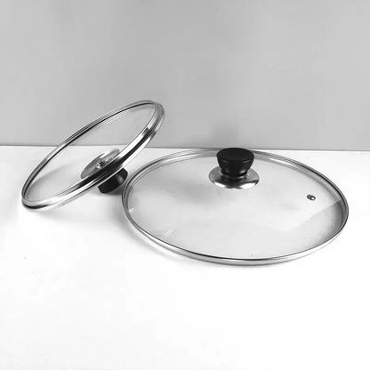 Tempered Glass Round Frying Pan Cover Visible Vertical Lid Pot Lid Cookware Parts Kitchen Accessories 20-30cm