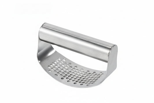 Ergonomic Stainless Steel Garlic Press & Ginger Crusher – Manual Garlic Squeezer