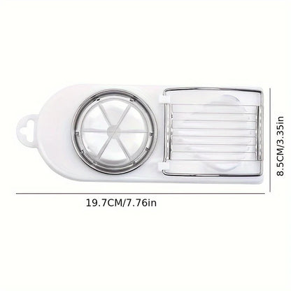 Multifunctional Egg Slicers Stainless Steel Slicer Fancy Splitter Egg Cutting Tool Home Two In One Egg Cutter Kitchen Gadgets